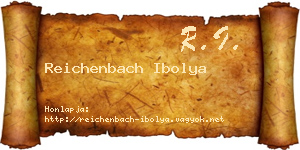 Reichenbach Ibolya névjegykártya